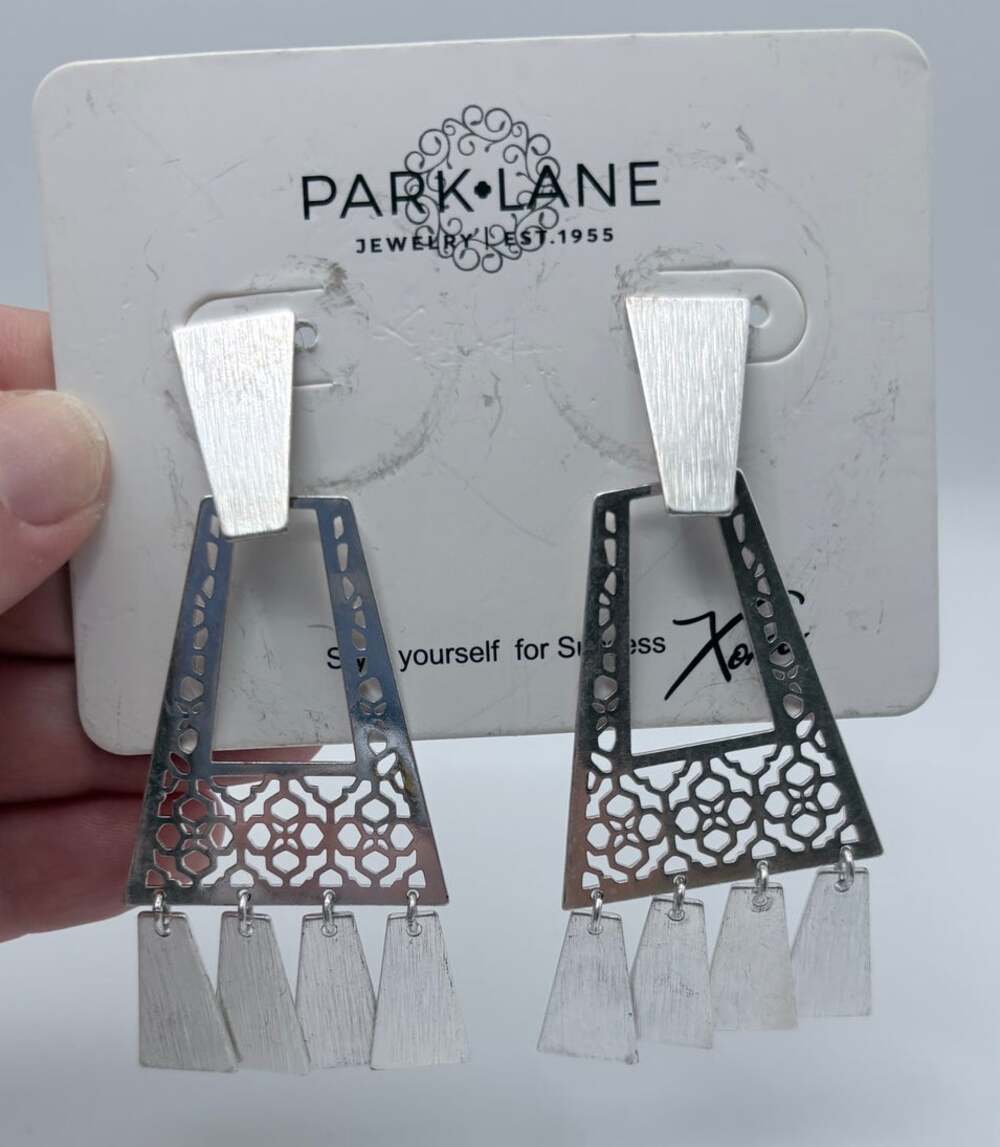 Park Lane Silver-Tone Geometric Statement Earrings